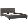Cadre de lit avec LED Gris Similicuir 120 x 200 cm  