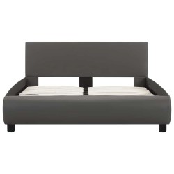 Cadre de lit avec LED Gris Similicuir 120 x 200 cm  