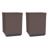 Jardinières 2 pcs marron 30x30x37 cm polypropylène 