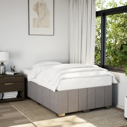 Cadre de lit sans matelas taupe 120x200 cm tissu 