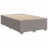 Cadre de lit sans matelas taupe 120x200 cm tissu 