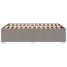 Cadre de lit sans matelas taupe 120x200 cm tissu 