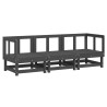 Salon de jardin 3 pcs gris bois massif de pin 