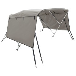 Toit bimini à 3 arceaux parois latérales 183x(154-167)x137 cm 