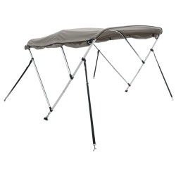 Toit bimini à 3 arceaux parois latérales 183x(154-167)x137 cm 