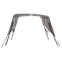 Toit bimini à 3 arceaux parois latérales 183x(154-167)x137 cm 