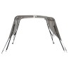 Toit bimini à 3 arceaux parois latérales 183x(154-167)x137 cm 