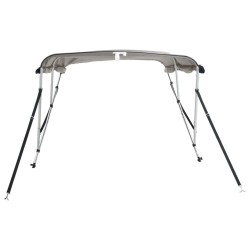 Toit bimini à 3 arceaux parois latérales 183x(154-167)x137 cm 