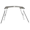 Toit bimini à 3 arceaux parois latérales 183x(154-167)x137 cm 