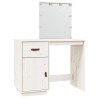 Coiffeuse avec LED Blanc 95x50x133,5 cm Bois de pin massif 