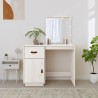 Coiffeuse avec LED Blanc 95x50x133,5 cm Bois de pin massif 