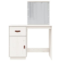 Coiffeuse avec LED Blanc 95x50x133,5 cm Bois de pin massif 