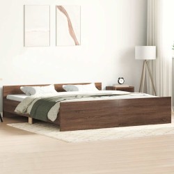 Cadre de lit sans matelas chêne marron 180x200 cm 