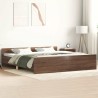 Cadre de lit sans matelas chêne marron 180x200 cm 