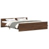 Cadre de lit sans matelas chêne marron 180x200 cm 