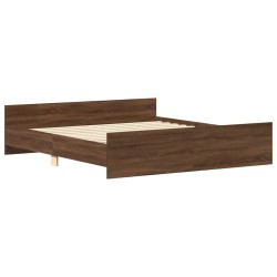 Cadre de lit sans matelas chêne marron 180x200 cm 