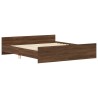 Cadre de lit sans matelas chêne marron 180x200 cm 