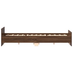 Cadre de lit sans matelas chêne marron 180x200 cm 