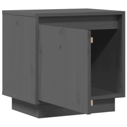 Tables de chevet 2 pcs Gris 40x30x40 cm Bois de pin solide 