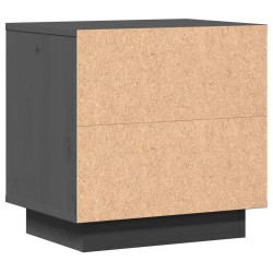 Tables de chevet 2 pcs Gris 40x30x40 cm Bois de pin solide 