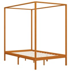 Cadre de lit à baldaquin sans matelas bois massif 120x200 cm 