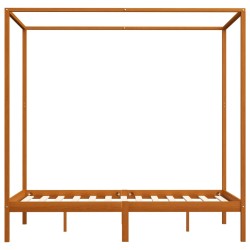 Cadre de lit à baldaquin sans matelas bois massif 120x200 cm 