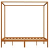 Cadre de lit à baldaquin sans matelas bois massif 120x200 cm 