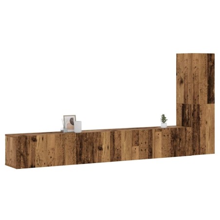Meubles TV muraux 3 pcs vieux bois bois d'ingénierie 