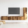 Meubles TV muraux 3 pcs vieux bois bois d'ingénierie 