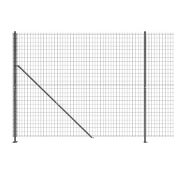 Clôture en treillis métallique avec bride anthracite 2,2x25 m 