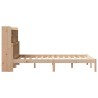 Lit bibliothèque sans matelas 135x190 cm bois de pin massif 