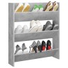 Armoire à chaussures murale Gris béton 80x18x90 cm Aggloméré 