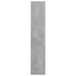 Armoire à chaussures murale Gris béton 80x18x90 cm Aggloméré 
