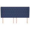 Tête de lit avec oreilles Bleu 183x23x118/128 cm Tissu 