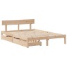 Cadre de lit sans matelas 135x190 cm bois de pin massif 