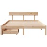 Cadre de lit sans matelas 135x190 cm bois de pin massif 