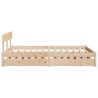 Cadre de lit sans matelas 135x190 cm bois de pin massif 
