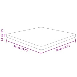 Dessus de table carré Marron foncé50x50x2,5cm Bois chêne traité 