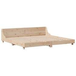 Cadre de lit sans matelas 180x200 cm bois massif de pin 