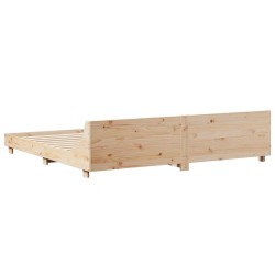 Cadre de lit sans matelas 180x200 cm bois massif de pin 