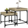 Tables d'appoint 2 pcs Chêne sonoma Bois d'ingénierie 