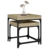 Tables d'appoint 2 pcs Chêne sonoma Bois d'ingénierie 