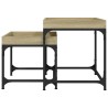 Tables d'appoint 2 pcs Chêne sonoma Bois d'ingénierie 