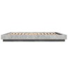 Cadre de lit et lumières LED sans matelas gris béton 160x200 cm 