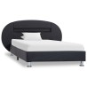 Cadre de lit avec LED sans matelas noir similicuir 90x200 cm 