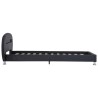 Cadre de lit avec LED sans matelas noir similicuir 90x200 cm 