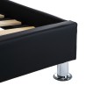 Cadre de lit avec LED sans matelas noir similicuir 90x200 cm 