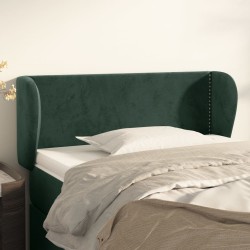 Tête de lit avec oreilles Vert foncé 93x23x78/88 cm Velours 