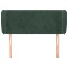 Tête de lit avec oreilles Vert foncé 93x23x78/88 cm Velours 