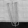 Rideaux occultants aspect lin avec crochets 2pcs Noir 140x245cm 